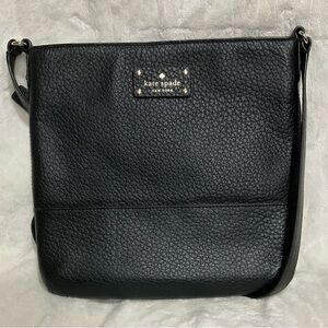 Kate Spade Southport Avenue Cora Black Pebbled Leather Crossbody Bag